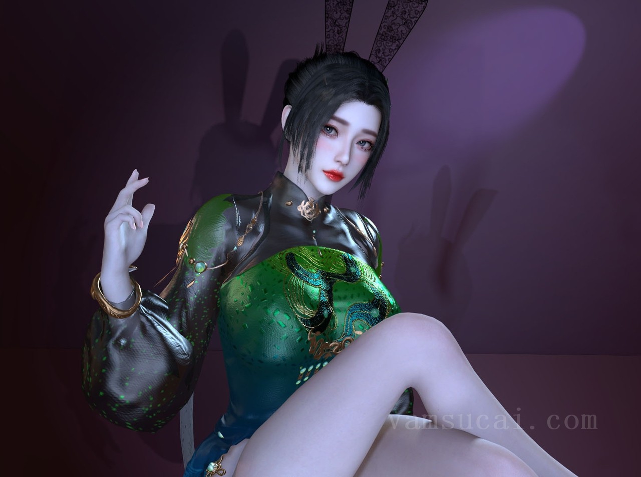 VAM素材-vamxw.兔耳顾倾寒